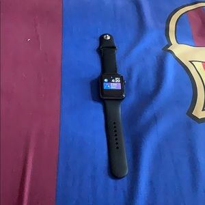 Black Apple Watch With Charger